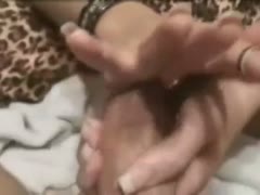 A weenie plays with a busty, unprofessional white wife wearing a concupiscent gown.